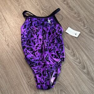 NWT TYR Purple and Black Swimsuit